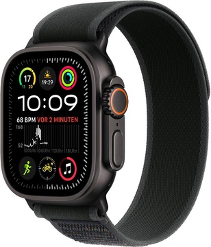 Apple Watch Ultra 2 GPS + Cellular 49mm Black Titanium Case With Black Trail Loop - M/L (MX4V3)