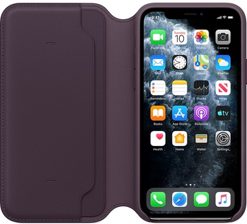 Apple iPhone 11 Pro Leather Folio - Aubergine (MX072)