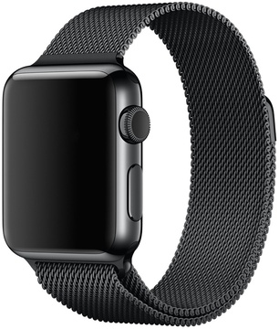 Apple Milanese Loop for Watch 38mm/40mm/41mm/42mm Space Black (high copy)
