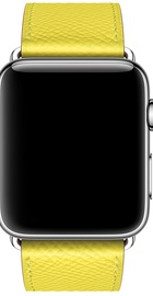 Apple Watch Hermes Leather Single Tour 42mm/44mm/45mm/46mm/49mm Lime Epsom (MPXE2)