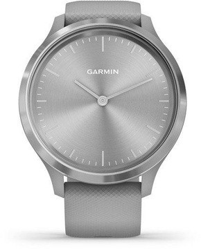 Garmin Vivomove 3 Silver Stainless Steel Bezel w. Powder Gray and Silicone B. (010-02239-00)