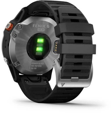 Garmin Fenix 6 Solar Silver with black band (010-02410-00)