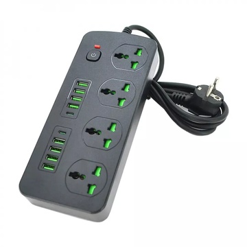 IQ Power Strip T9-PD (4 розетки + 8 USB + 2 Type-C) 2m