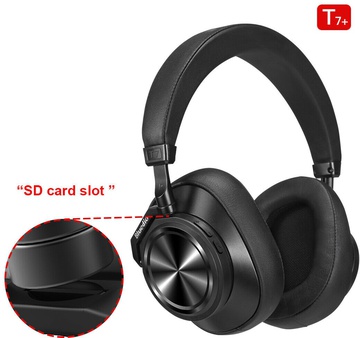 Bluedio T7 Plus з підтримкою micro SD карти (Черный)
