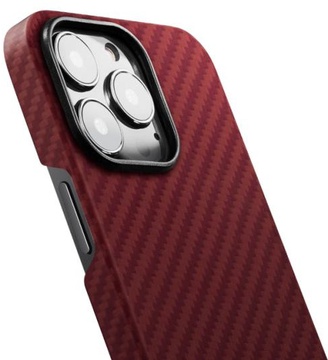 Pitaka MagEZ Case 2 for iPhone 13 Pro, Herringbone Red/Orange (KI1307P)