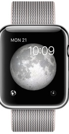 Apple Watch 38mm Stainless Steel Case with Pearl Woven Nylon (MMFH2)