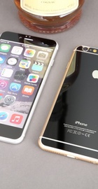 Simple Case Premium Mirror Tempered Glass Black for iPhone 6