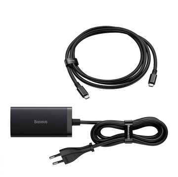 Baseus GaN5 Pro 67W (USB+2Type-C+HDMI) 1.5m + Кабель Type-C to Type-C 100W (1m)