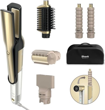 Shark Glam Sleek Straight Waves & Curls Multi-styler (HD6051SEU)