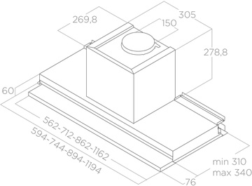 Elica BOXIN LX/BL MAT/A/60