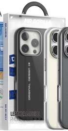 Blueo Leather Case for iPhone 16 Pro Max with MagSafe Black