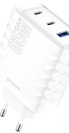 Proove Speed Surge Gan 65W (USB + 2x Type-C) White
