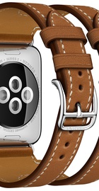 Apple Watch Hermes Leather Double Buckle Cuff 38mm/40mm/41mm/42mm Fauve Barenia (MPXD2)