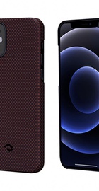 Pitaka MagEZ Case Plain for iPhone 12 mini Black/Red (KI1204)