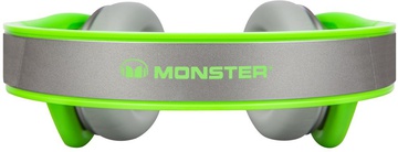 Monster DNA Neon On-Ear Silver on Neon Green