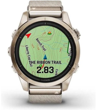 Garmin Epix Pro Gen 2 Sapphire 42mm Soft Gold w. Cream H. Nylon Band (010-02802-20)