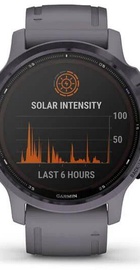 Garmin Fenix 6S Pro Solar Edition Amethyst Steel with Shale Gray Band (010-02409-15)