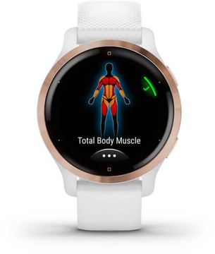Garmin Venu 2S Rose Gold Bezel with White Case and Silicone Band (010-02429-13)