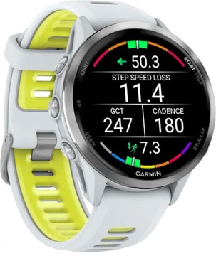 Garmin Forerunner 970 Titanium w. Whitestone Case and Whitestone/T. Amp Yellow Band (010-02969-01/11)