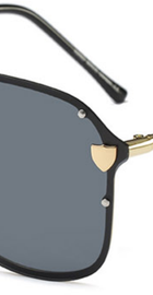 HBK Sexy Luxury Rimless Sunglasses Mirror (c4 black/grey)