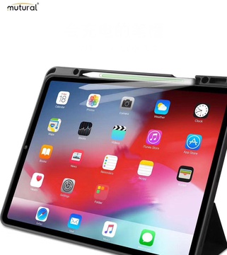Mutural Textil + Plastic Case iPad Pro 12.9 NEW (4gen, 2020) Black