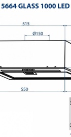Minola HBI 5664 BL GLASS 1000 LED Line