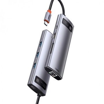 Baseus Metal Gleam Series 8-in-1 Multifunctional Type-C HUB (CAHUB-CV0G)