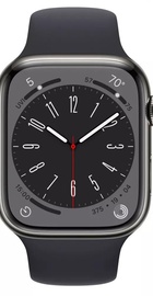 Apple Watch Series 8 GPS + Cellular 45mm Graphite Stainless Steel Case With Midnight Sport Band (MNKU3)