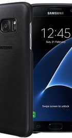 Samsung Leather Cover for Galaxy S7 Edge G935 (EF-VG935LBEGRU) Black