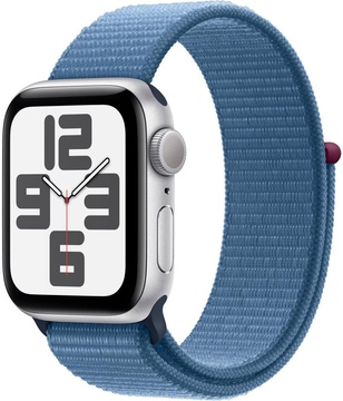 Apple Watch SE 2 GPS 40mm Silver Aluminium Case with Winter Blue Sport Loop (MRE33)