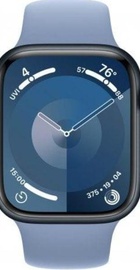 Apple Watch Series 9 GPS 45mm Midnight Alu. Case w. Winter Blue Sport Band - S/M (MR9Q3+MT413)