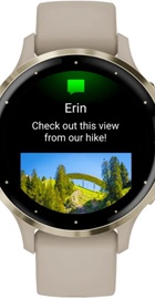 Garmin Venu 3S Soft Gold S. Steel Bezel w. French Gray Case and S. Band (010-02785-02)