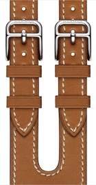 Apple Watch Hermes Leather Double Buckle Cuff 38mm/40mm/41mm/42mm Fauve Barenia (MPXD2)