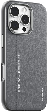 Blueo Leather Case for iPhone 16 Pro with MagSafe Grey