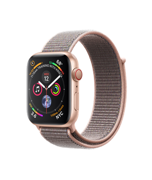 Apple Watch Series 4 GPS + Cellular 44mm Gold Aluminum Case with Pink Sand Sport Loop (MTV12, MTVX2)