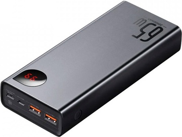 Baseus Adaman Metal Digital Display Quick Charge Power Bank 65W 20000mAh Black (PPIMDA-D01)