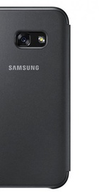 Samsung Neon Flip Cover for Galaxy A3 2017 A320 (EF-FA320PBEGRU) Black