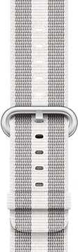 Apple Watch 42mm/44mm/45mm/46mm/49mm White Stripe Woven Nylon (MQVT2)