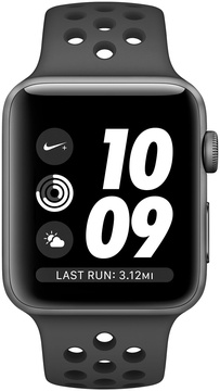 Apple Watch 38mm Nike+ Series 3 GPS Space Gray Aluminum Case with Anthracite/Black Nike Sport Band (MTF12)