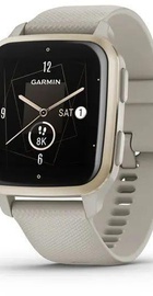 Garmin Venu Sq 2 – Music Edition Cream Gold Al. Bezel w. French Gray Case and S. Band (0010-02700-02/12)