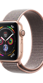 Apple Watch Series 4 GPS 44mm Gold Aluminum Case with Pink Sand Sport Loop (MU6G2)