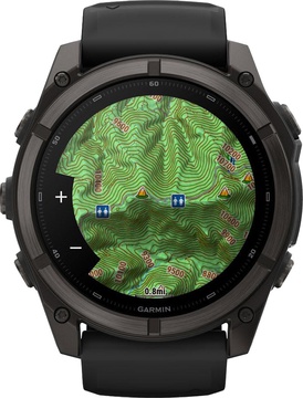 Garmin Fenix 9 51mm Carbon Gray DLC Titanium with Black Silicone Band (010-04763-10/11)