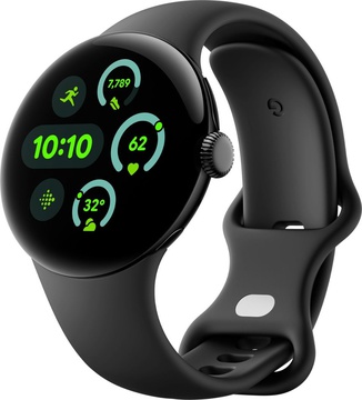 Google Pixel Watch 3 41 mm Wi-Fi Matte Black Aluminum Case/Obsidian Active Band