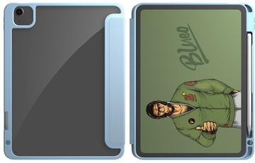 Blueo Ape Case with Leather Sneath for iPad 10.2''(2020-2022) Light Blue