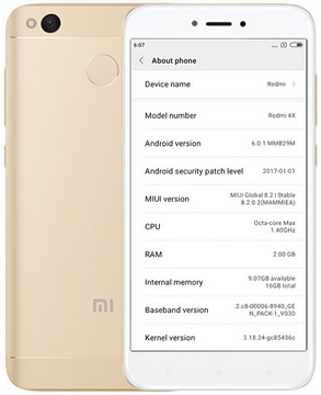 Xiaomi Redmi 4x 2/16GB Gold