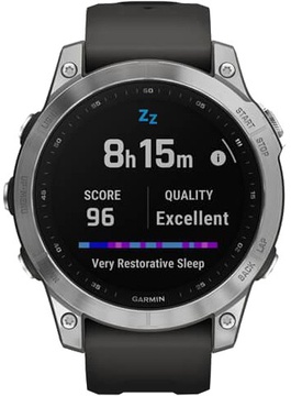 Garmin Fenix 7 Silver with Graphite Band (010-02540-00/01)