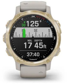 Garmin Descent Mk2S Light Gold with Light Sand Silicone Band (010-02403-01)