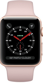 Apple Watch 42mm Series 3 GPS + Cellular Gold Aluminium Case with Pink Sand Sport Band (MQK32)