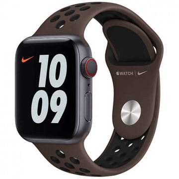 Apple Nike Sport Band for Watch 42mm/44mm/45mm/46mm/49mm Ironstone/Black (MJ6M3)