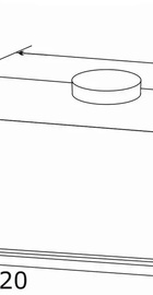 GRANADO Palamos 4613-1200 White glass